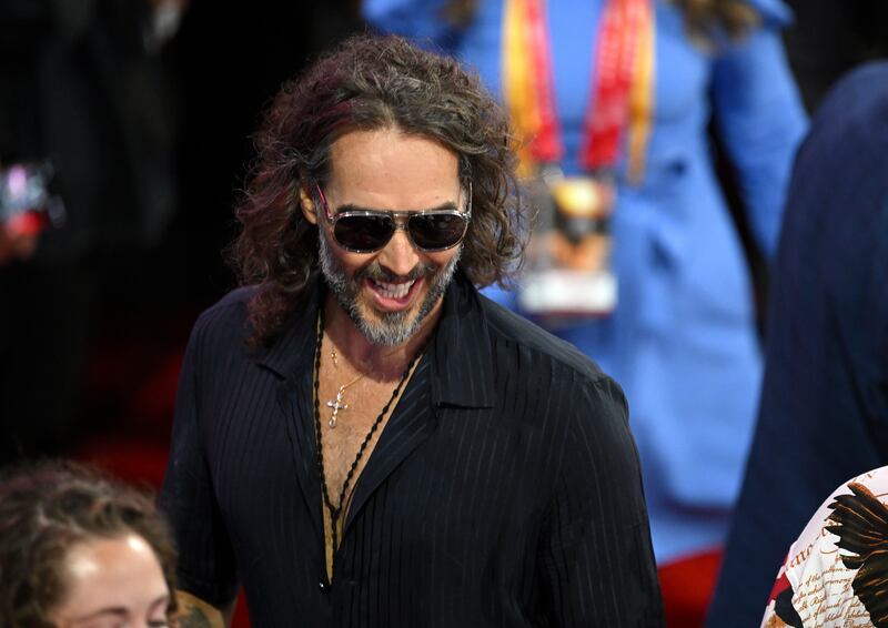 Russell Brand attends the fourth day of the Republican National Convention at the Fiserv Forum on July 18, 2024 in Milwaukee, Wisconsin.