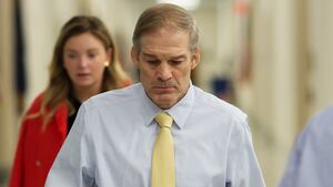 Jim Jordan (R-OH) arrives for a meeting with members of Florida’s House of Representatives at the U.S. Capitol in Washington, D.C., Oct. 10, 2023.
