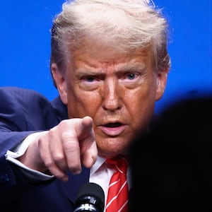 President Donald Trump attends a press conference during the 76th NATO Summit in  The Hague, Netherlands on June 25, 2025.