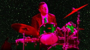 A photo illustration of Tim Robinson in "Friendship."