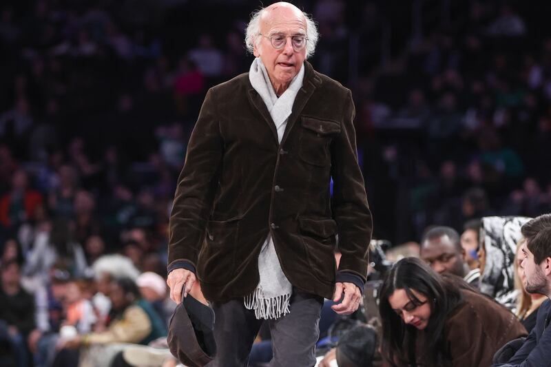 Comedian Larry David at Madison Square Garden.