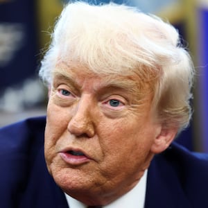 President Donald Trump speaks  in the Oval Office of the White House in Washington, D.C