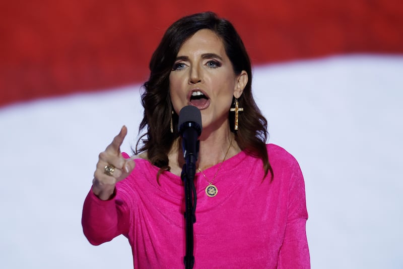 MILWAUKEE, WISCONSIN - JULY 17: U.S. Rep. Nancy Mace (R-SC) speaks on stage   on the third day of the Republican National Convention at the Fiserv Forum on July 17, 2024 in Milwaukee, Wisconsin. Delegates, politicians, and the Republican faithful are in Milwaukee for the annual convention, concluding with former President Donald Trump accepting his party's presidential nomination. The RNC takes place from July 15-18.  (Photo by Chip Somodevilla/Getty Images)