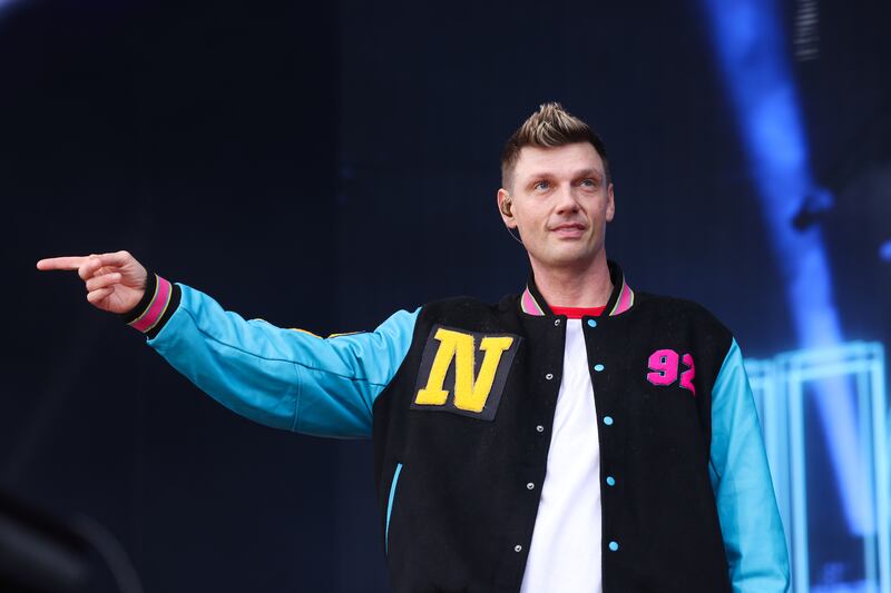 Nick Carter performs on stage at the Vi som älskar 90 & 00-talet festival at Gärdet on July 06, 2024 in Stockholm, Sweden.