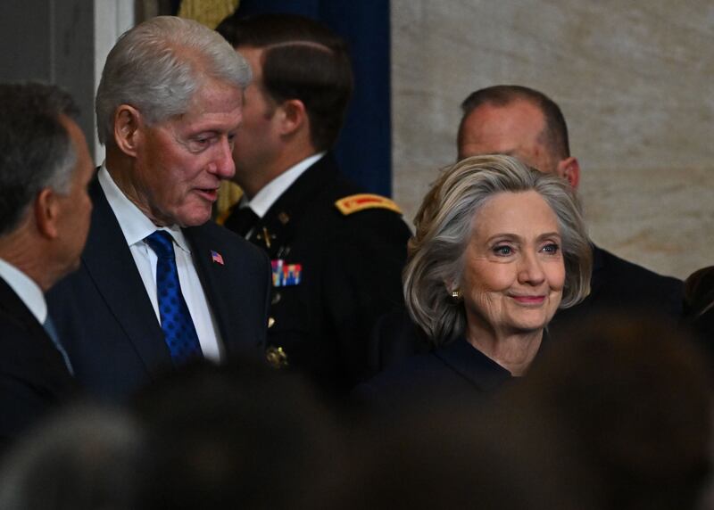 Bill Clinton and Hillary Clinton.