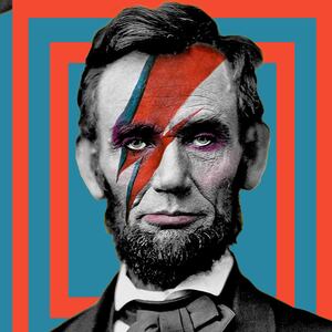 Photo illustration of Abraham Lincoln with Ziggy Stardust treatment