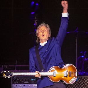 Paul McCartney and his band in concert at SoFi Stadium Friday, May 13, 2022 in Inglewood, CA.
